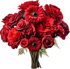 Poster - red flower bouquet isolated on white or transparent background,transparency 