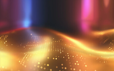 Wall Mural - golden abstract background,created with generative ai tecnology.