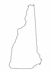 Wall Mural - New Hampshire map outline