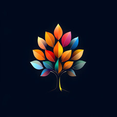logo of a tree, for meditation, nature, calmness and mindfulness