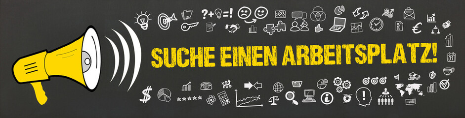 Sticker - Suche einen Arbeitsplatz!