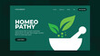 © Logo Majesty - Homeopathic Medicine Landing Page Template. Homeopathic pills. Homeopathy banner, flex, and social media post. Logo majesty concept.