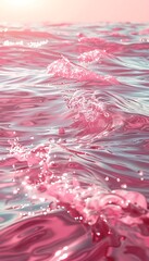 Wall Mural - Transparent Pink Water Wave Background