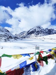 Wall Mural - Sela Pass is a mountain pass located on the border between the Tawang and West Kameng districts of Arunachal Pradesh, India. Sela pass is one of the highest motorable mountain passes in the world.