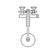 © aziseptian - Shower outline icon for architecture layout plan