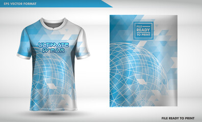 Wall Mural - t-shirt sport design template, Soccer jersey mockup for football club. uniform front view.