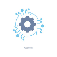 algorithm concept line icon. Simple element illustration. algorithm concept outline symbol design.