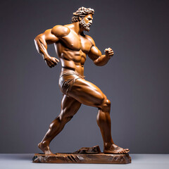 Wall Mural - 3d rendering sculpture of an antique athlete,
