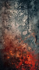 Wall Mural - Grunge abstract dark red and green textured background