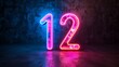 © CoolGraphics - Neon 12 number for birthday