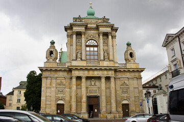 Wall Mural - Church of the Assumption of the Blessed Virgin Mary and St Joseph, Consort of the Mother of God (Carmelite Church) 17th century in Warsaw, Poland