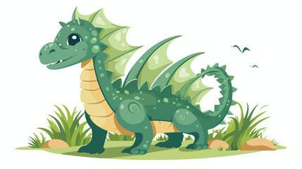  Write about a fantasy creature Flat vector