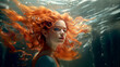 mermaid in the water girl  of a woman underwater fashion beauty glamour girl wallpaper for desktop art