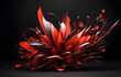 A red abstract element against a black background, Wallpaper Background