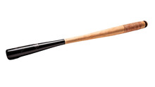 Baseball Bat With A Wooden Handle, Resting On A White Background