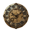 © Yeti Studio - Steampunk-inspired clock featuring intricate gears and Roman numerals, cut out