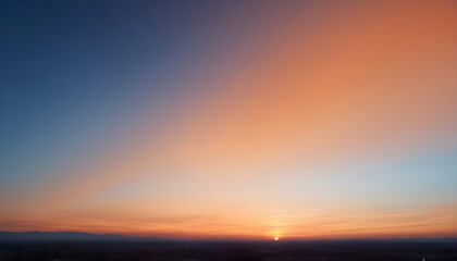 Wall Mural - Sky gradient from blue to orange sunset