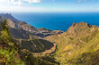 Panoramic view of the Northern  Coast from the Montes de Anaga in the North of Tenerife, Canary Islands, Spain