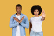 © Prostock-studio - Serious African American man and woman making stop gestures with their hands