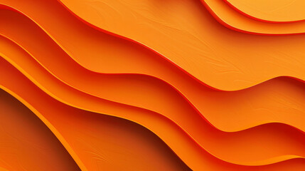 Canvas Print - Abstract orange waves flowing with a soft gradient.