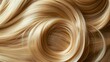 © Andrey - Spiral pattern of blonde hair strands close-up. Abstract design with a texture of human hair for background or wallpaper.