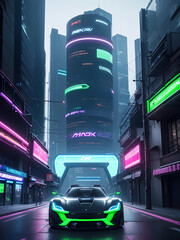 Wall Mural - Abstract dark modern super car concept background