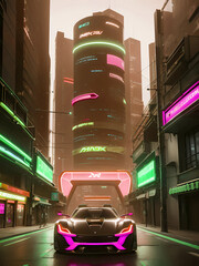 Wall Mural - Abstract dark modern super car concept background