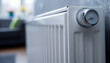 A close-up of a radiator, central heating