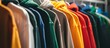 Row of different colorful t shirt