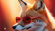 Fox with a sunglasses