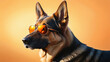German Shepherd Dog with a sunglasses