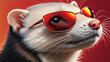 Weasel with a sunglasses