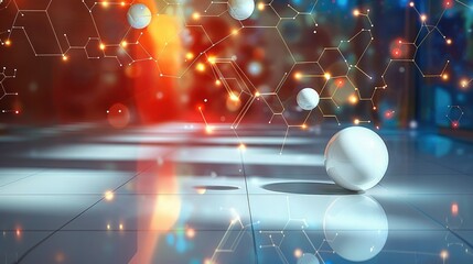 Fototapete - A professional and sophisticated graphic meant for social media, The science. Generative AI.