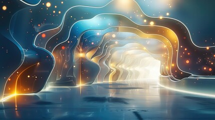 Leinwandbilder - A professional and sophisticated graphic meant for social media, The science. Generative AI.