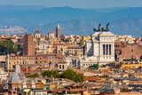 Fototapeta Londyn - Rome cityscape seen from Janiculum hill, Italy