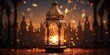 Islamic New Year Lantern: Stunning 3D Render Against Elegant Background. Symbol of Hope and Renewal in Celebrating the Hijri New Year