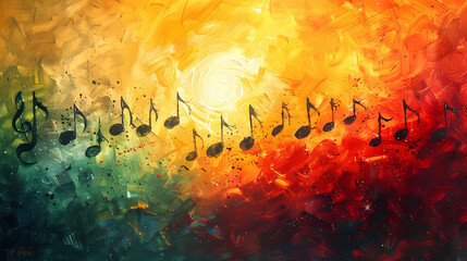 Sticker - music background