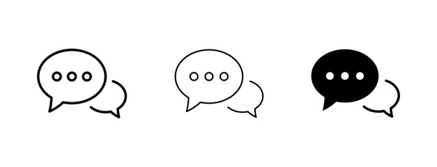Leinwandbilder - Chat icon message symbol. Talk speech bubble icon . web chat sign. vector design elements