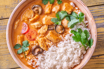 Canvas Print - Bowl of red curry