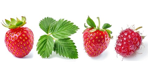 Wall Mural - Ripe strawberries arranged neatly, perfect for food blogs or healthy eating articles