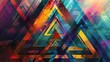 Vibrant triangle abstract painting, perfect for modern art concepts