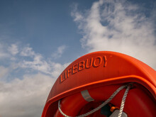 Lifebuoy Against A Blue Sky