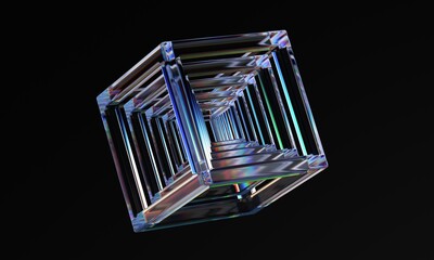 Wall Mural - abstract 3d render, minimalist geometric design