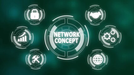 network concept animation. Business, Technology, Internet and network concept.