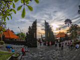Fototapeta Dziecięca - Entry of a Tanah lot temple in Bali during sunset