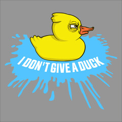 Wall Mural - Funny I Don't Give A Duck Rubber Ducks Sarcasm Lover