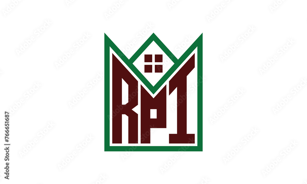 Hoar Construction Rpi Rentals Logo RPI initial letter builders real estate logo design vector ...