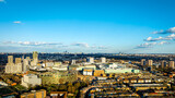 Fototapeta Miasto - Aerial view of Shephrads Bush, a busy neighbourhood in western part of London