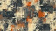 An abstract grunge pixel seamless pattern, available in a raster version for a textured and detailed appearance