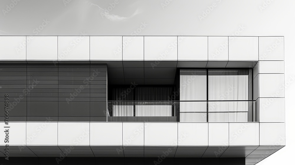 The sleek and minimalist aesthetic of a modern office building in a ...